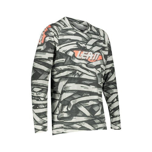 LEATT (NOWOŚĆ 2022) KOSZULKA ROWEROWA MTB GRAVITY 2.0 JERSEY MUMMY KOLOR CZARNY/BIAŁY