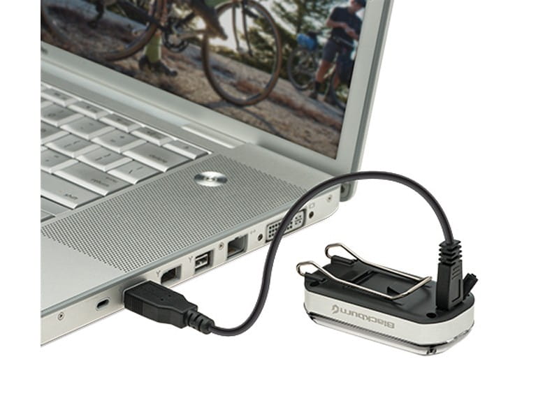 Lampka przednia BLACKBURN CENTRAL 100 USB, 100 lumenów srebrna (DWZ)