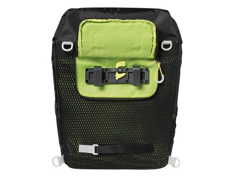 Sakwa turystyczna pojedyncza / plecak  BASIL MILES DAYPACK 14L, mocowanie na haki Hook-On System, wodoodporny poliester, czarna (NEW)