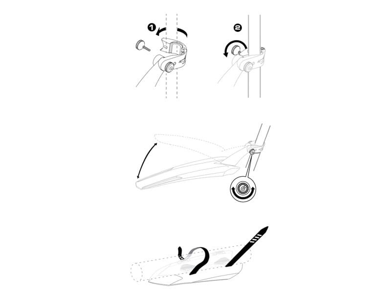 Błotnik zestaw BLACKBURN SPLASHBOARD COMBO przód, tył czarny (NEW)