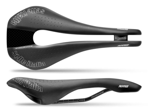 Siodło SELLE ITALIA NOVUS ENDURANCE TM SUPERFLOW S (id match S3), Manganese Rail, Duro-Tek, 306g