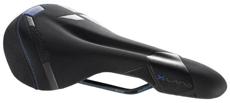 Siodło SELLE ITALIA X-LAND E-BIKE TM L (id match - L1) Manganese Tube 7, fibra-tek - Mokka, 280g czarno-niebieski (DWZ)