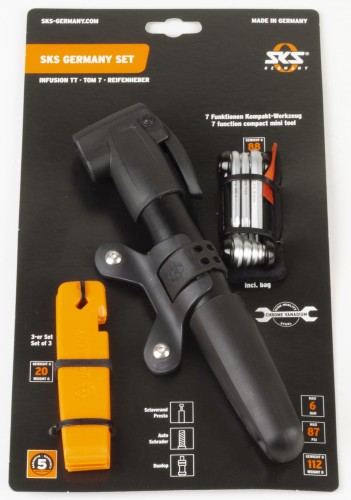 Zestaw pompka INFUSION TT (multi), klucze TOM 7 7 funkcji, łyżki do opon