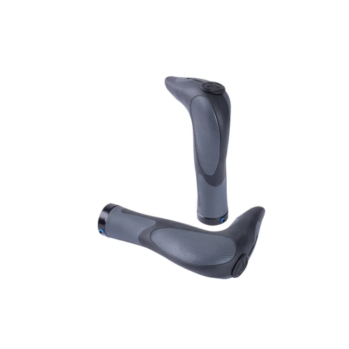 Chwyty kierownicy Aster 148mm, z rogami, czarno-szare