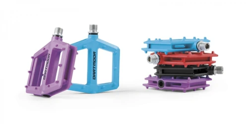 Pedały Candy Pro, nylon, łożyska maszynowe, plastikowe piny, niebieskie