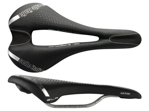 Siodło SELLE ITALIA MAX SLR TI316 GEL SUPERFLOW L (id match L3) TI 316 Rail, Fibra-Tek, Light Gel, 280g (NEW)