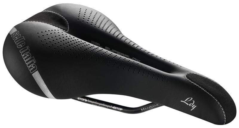 Siodło SELLE ITALIA LADY GEL FLOW S (id match - S2) Manganese Tube 7, fibra-tek, 300g czarne (NEW 2021)