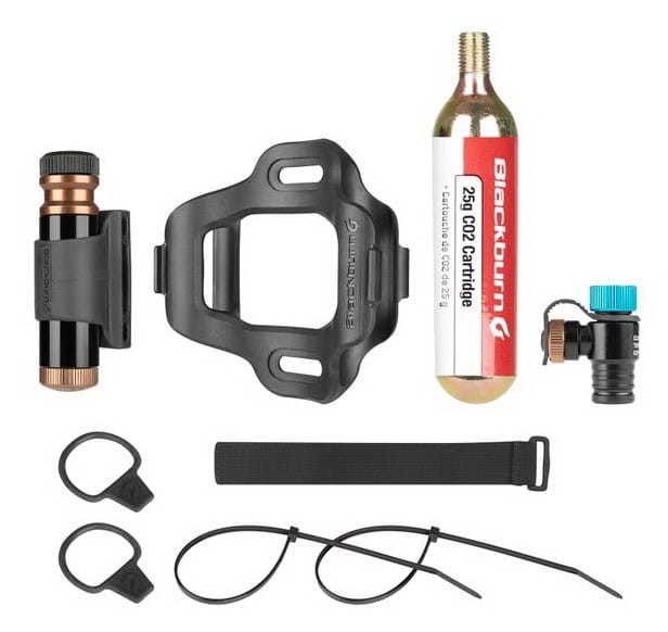 Zestaw naprawczy + pompka ręczna CO2 BLACKBURN PRO PLUGGER CO2 TIRE REPAIR KIT czarny (DWZ)
