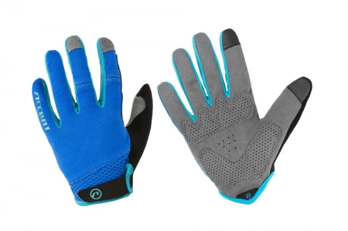 Rękawiczki z długimi palcami Impulse, niebiesko-limonkowe, XS