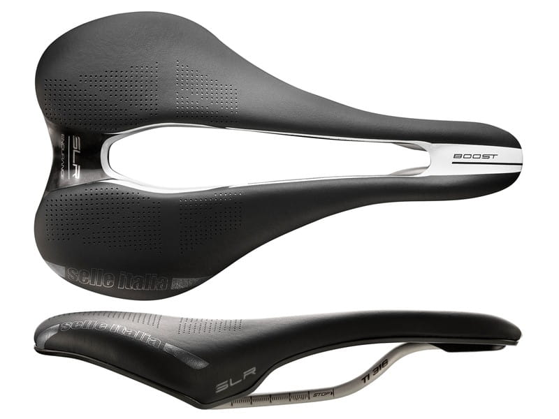 Siodło SELLE ITALIA SLR BOOST ENDURANCE SUPERFLOW L (id match - L3) ti 316 tube 7, fibra-tek, czarne (NEW)