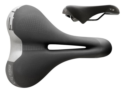 Siodło SELLE ITALIA SPORTOURING T 3 FLOW S (id match S2), Fec Alloy Rail, Soft-Tek, Light Gel, 480g (NEW)