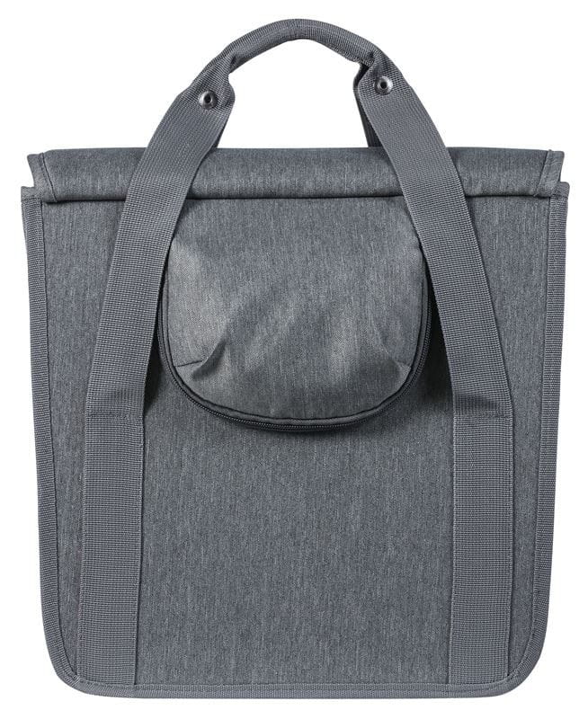 Sakwa miejska pojedyncza BASIL GO SINGLE BAG 16L, mocowanie na haki Hook-On System, szary (NEW)