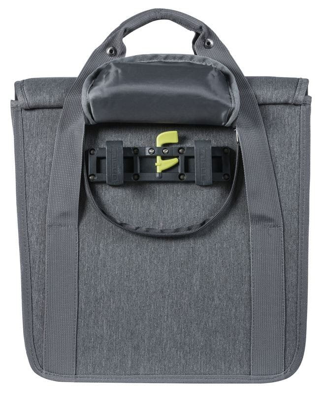 Sakwa miejska pojedyncza BASIL GO SINGLE BAG 16L, mocowanie na haki Hook-On System, szary (NEW)