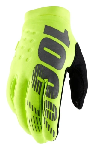 Rękawiczki 100% BRISKER Glove fluo yellow roz. XL (długość dłoni 200-209 mm)