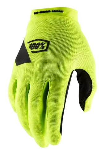 Rękawiczki 100% RIDECAMP Glove fluo yellow roz. S (długość dłoni 181-187 mm)