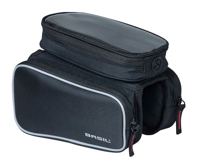 Torba na ramę BASIL SPORT DESIGN TOP TUBE FRAME DOUBLE BAG 1.5L, wodoodporna czarna (NEW)