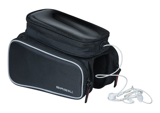 Torba na ramę BASIL SPORT DESIGN TOP TUBE FRAME DOUBLE BAG 1.5L, wodoodporna czarna (NEW)