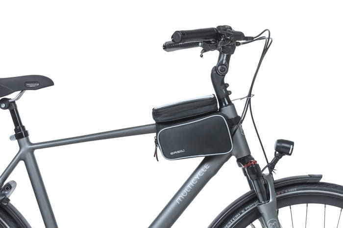 Torba na ramę BASIL SPORT DESIGN TOP TUBE FRAME DOUBLE BAG 1.5L, wodoodporna czarna (NEW)