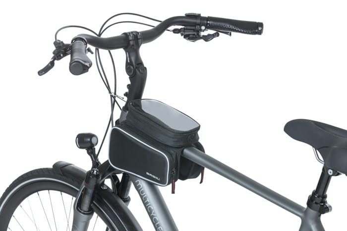 Torba na ramę BASIL SPORT DESIGN TOP TUBE FRAME DOUBLE BAG 1.5L, wodoodporna czarna (NEW)