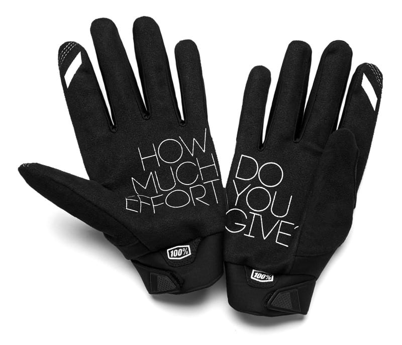 Rękawiczki 100% BRISKER Women's Glove black grey roz. M (długość dłoni 174-181 mm)