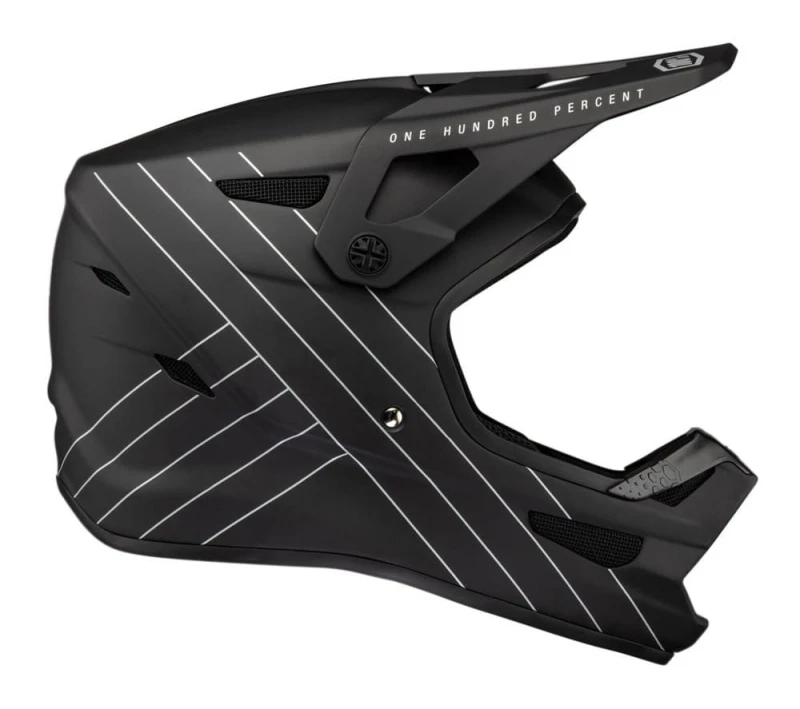 Kask full face juniorski 100% STATUS DH/BMX Helmet Essential Black roz. S (47-48 cm)