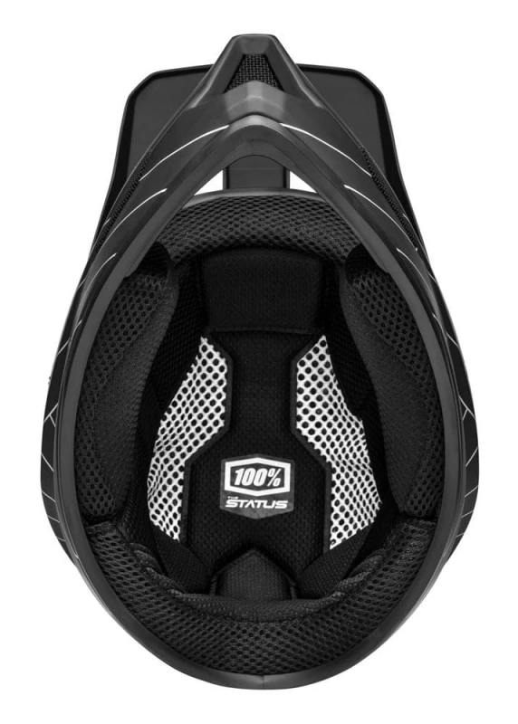 Kask full face juniorski 100% STATUS DH/BMX Helmet Essential Black roz. S (47-48 cm)
