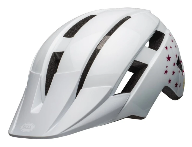 Kask juniorski BELL SIDETRACK II INTEGRATED MIPS white stars roz. Uniwersalny (50–57 cm)