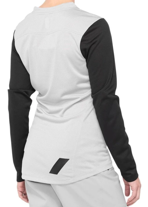 Koszulka damska 100% RIDECAMP Womens Longsleeve Jersey długi rękaw grey black roz. S