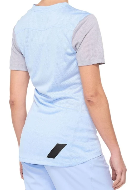 Koszulka damska 100% RIDECAMP Jersey krótki rękaw powder blue grey roz. S