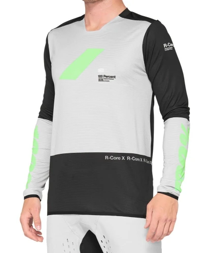 Koszulka męska 100% R-CORE X Jersey długi rękaw vapor black roz. M (NEW 2021)