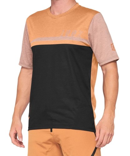 Koszulka męska 100% AIRMATIC Jersey krótki rękaw caramel black roz. M (NEW 2021)