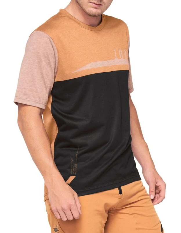 Koszulka męska 100% AIRMATIC Jersey krótki rękaw caramel black roz. M (NEW 2021)