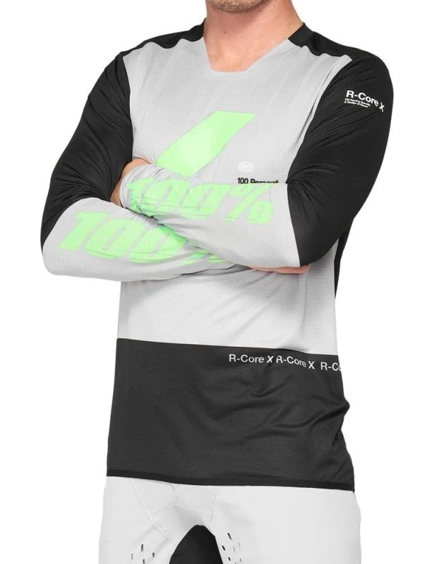 Koszulka męska 100% R-CORE X Jersey długi rękaw vapor black roz. XL (NEW 2021)