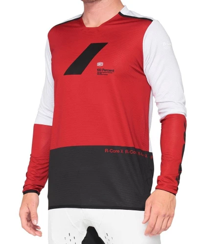 Koszulka męska 100% R-CORE X Jersey długi rękaw cherry black roz. L (NEW 2021)