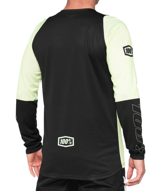 Koszulka męska 100% R-CORE Jersey długi rękaw yellow black roz. S (NEW 2021)