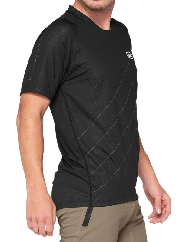 Koszulka męska 100% CELIUM Jersey krótki rękaw dark grey black roz. L