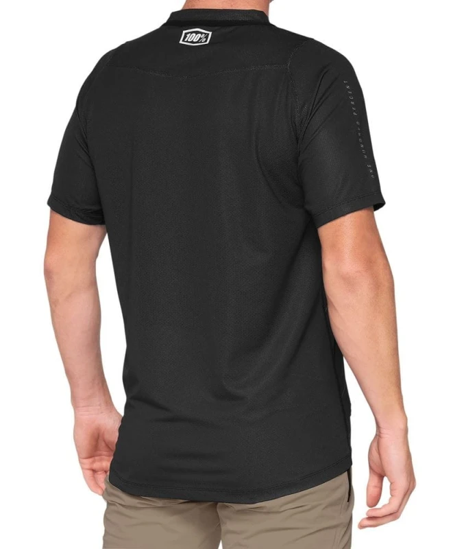 Koszulka męska 100% CELIUM Jersey krótki rękaw dark grey black roz. L