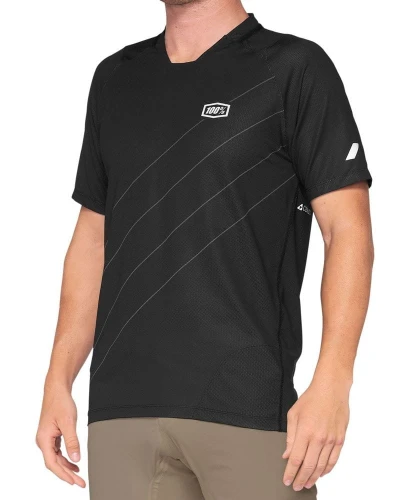 Koszulka męska 100% CELIUM Jersey krótki rękaw dark grey black roz. XL