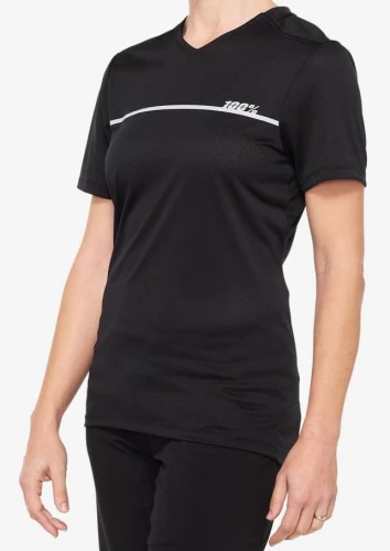 Koszulka damska 100% RIDECAMP Women's Jersey krótki rękaw black grey roz. L
