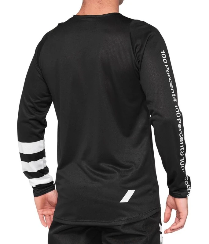 Koszulka juniorska 100% R-CORE Youth Jersey długi rękaw black white roz. M (NEW 2021)