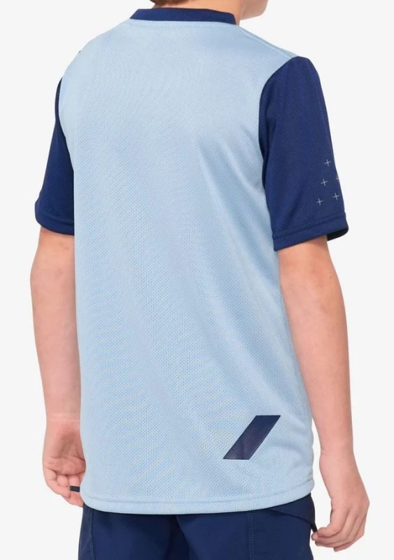 Koszulka juniorska 100% RIDECAMP Youth Jersey krótki rękaw light slate navy roz. S
