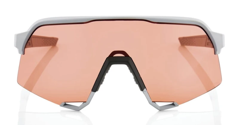 Okulary 100% S3 Soft Tact Stone Grey - HiPER Coral Lens (Szkła Koralowe LT 52% + Szkła Przeźroczyste LT 93%) (NEW 2021)