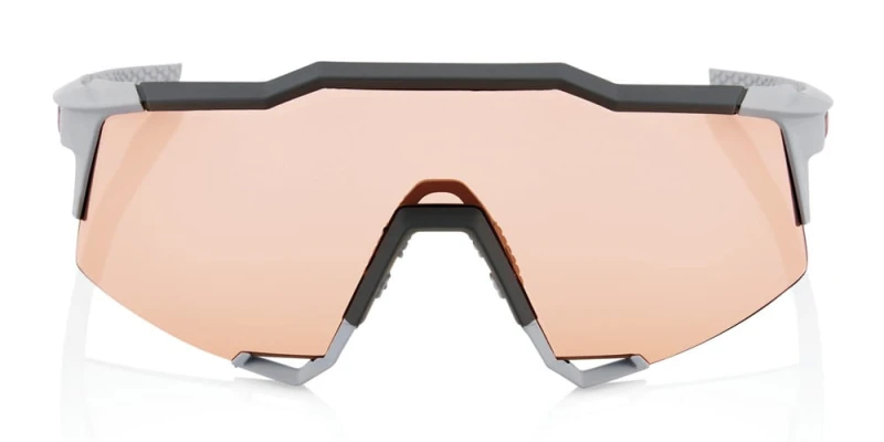 Okulary 100% SPEEDCRAFT Soft Tact Stone Grey - HiPER Coral Lens (Szkła Koralowe LT 52% + Szkła Przeźroczyste LT 93%) (NEW 2021)