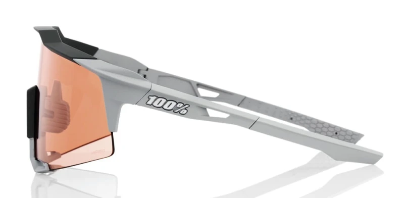 Okulary 100% SPEEDCRAFT Soft Tact Stone Grey - HiPER Coral Lens (Szkła Koralowe LT 52% + Szkła Przeźroczyste LT 93%) (NEW 2021)