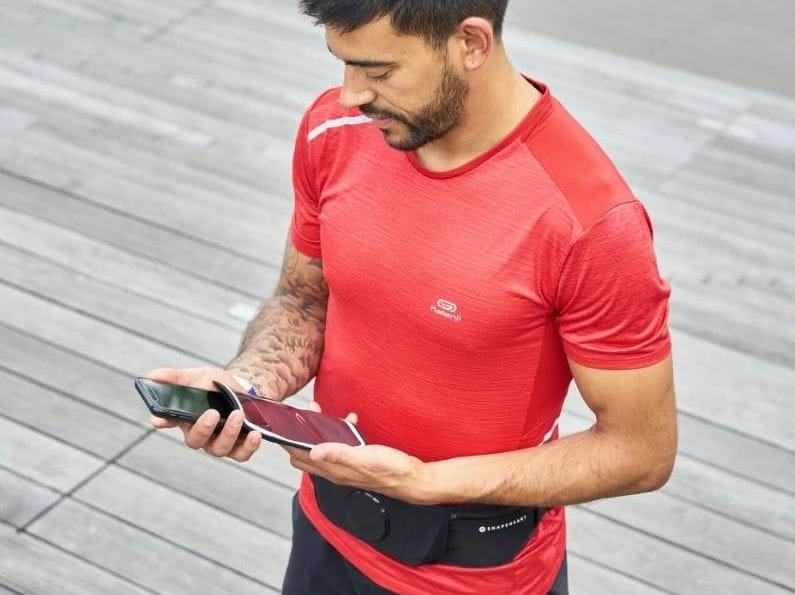 Pas do biegania z pokrowcem na telefon na biodra SHAPEHEART BELT AMZ roz.M < 14,7 cm (NEW)