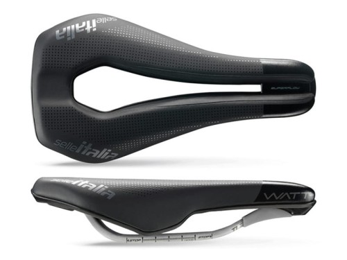 Siodło SELLE ITALIA WATT TI316 GEL SUPERFLOW (id match U3), TI 316 Rail, Duro-Tek, 235g (NEW)