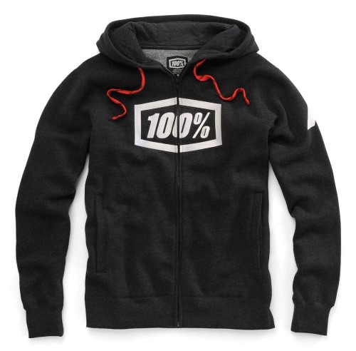 Bluza męska 100% SYNDICATE Hooded Zip Sweatshirt Black Heather White roz. M (NEW)