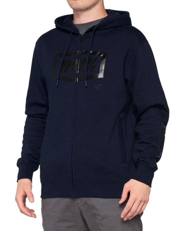 Bluza męska 100% SYNDICATE Hooded Zip Sweatshirt Navy Black roz. XL (NEW)