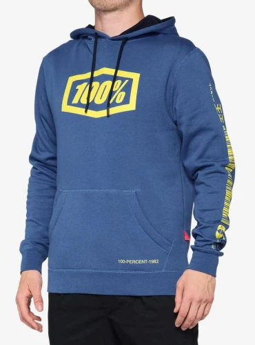 Bluza męska 100% BURST Hooded Pullover Sweatshirt Federal Blue roz. M (NEW)