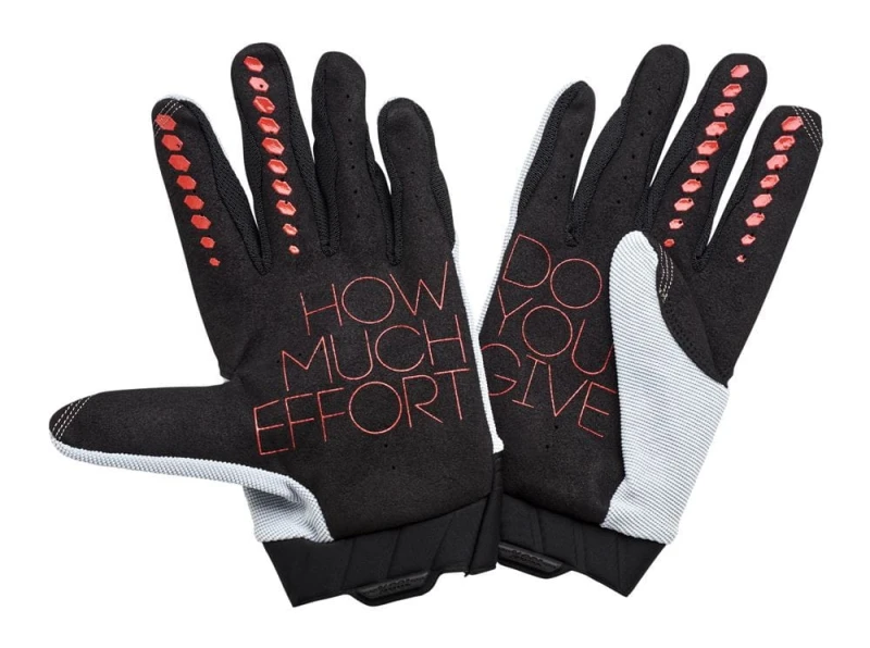 Rękawiczki 100% GEOMATIC Gloves Grey/Racer Red - XL (długość dłoni 200-209 mm) (NEW 2022)